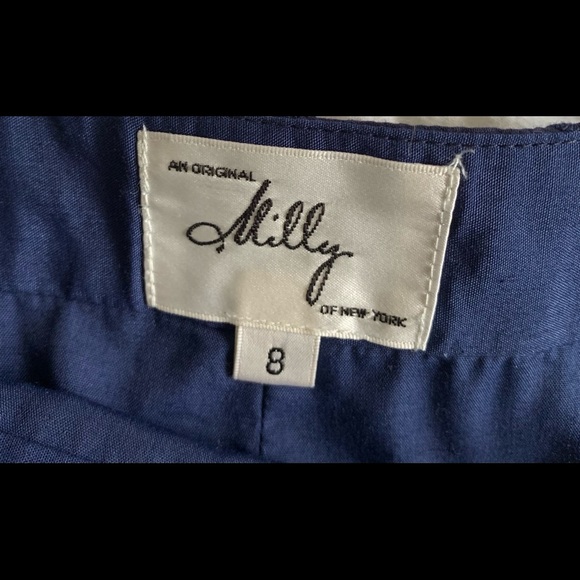 Milly navy blue cotton eyelet skirt - Picture 3 of 5